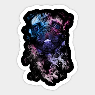 Pug in the Smoke // Bilcos Designs Sticker